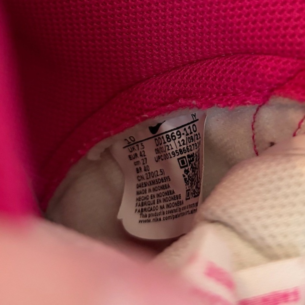 Nike Dunk High Pink Prime White Sneakers SIZE 10 - Picture 8 of 9